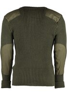 Wollen Leger Trui York V-Hals Olive