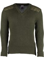 Wollen Leger Trui York V-Hals Olive