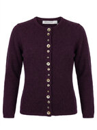 MerinoMink wollen vest Shell Cardigan - Beetroot