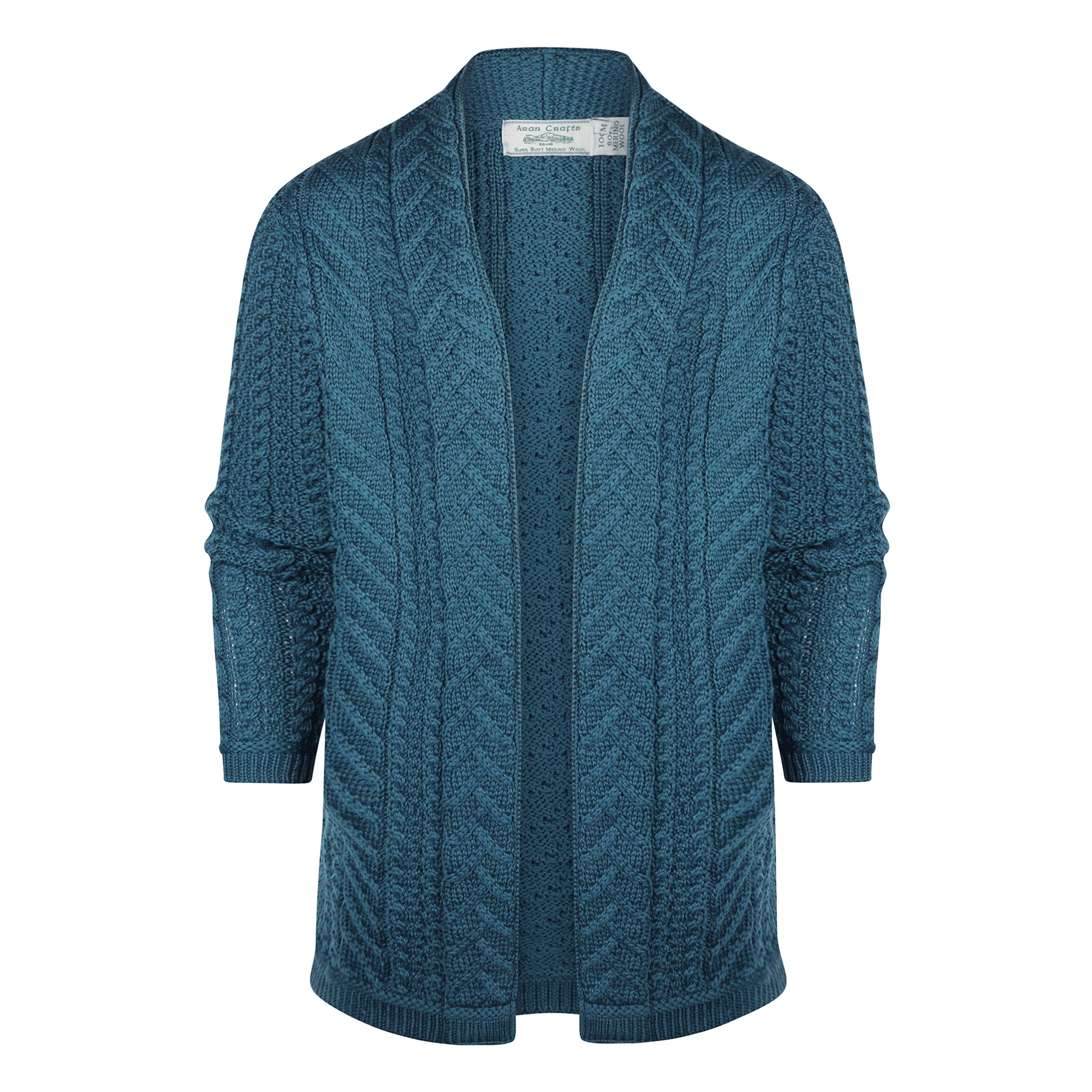 Aran Crafts Merinowollen Vest Bandon Teal