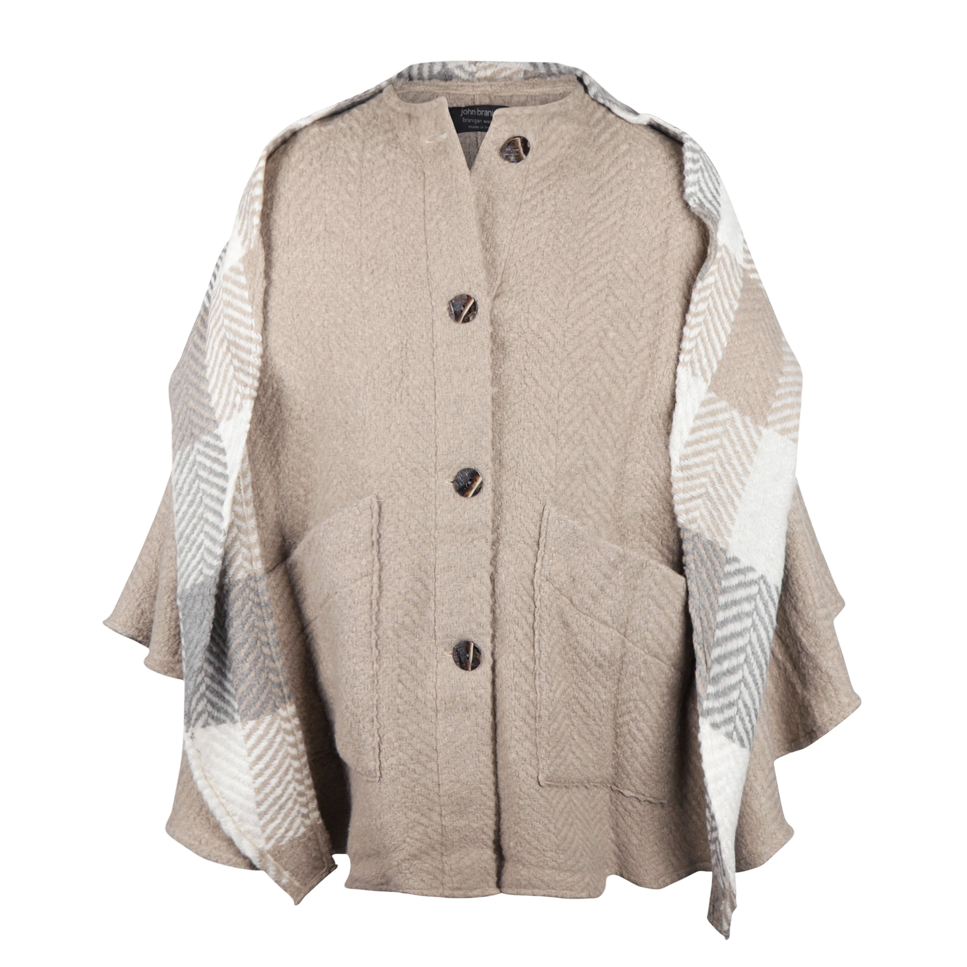 Branigan Weavers Wollen Cape Tina Beige