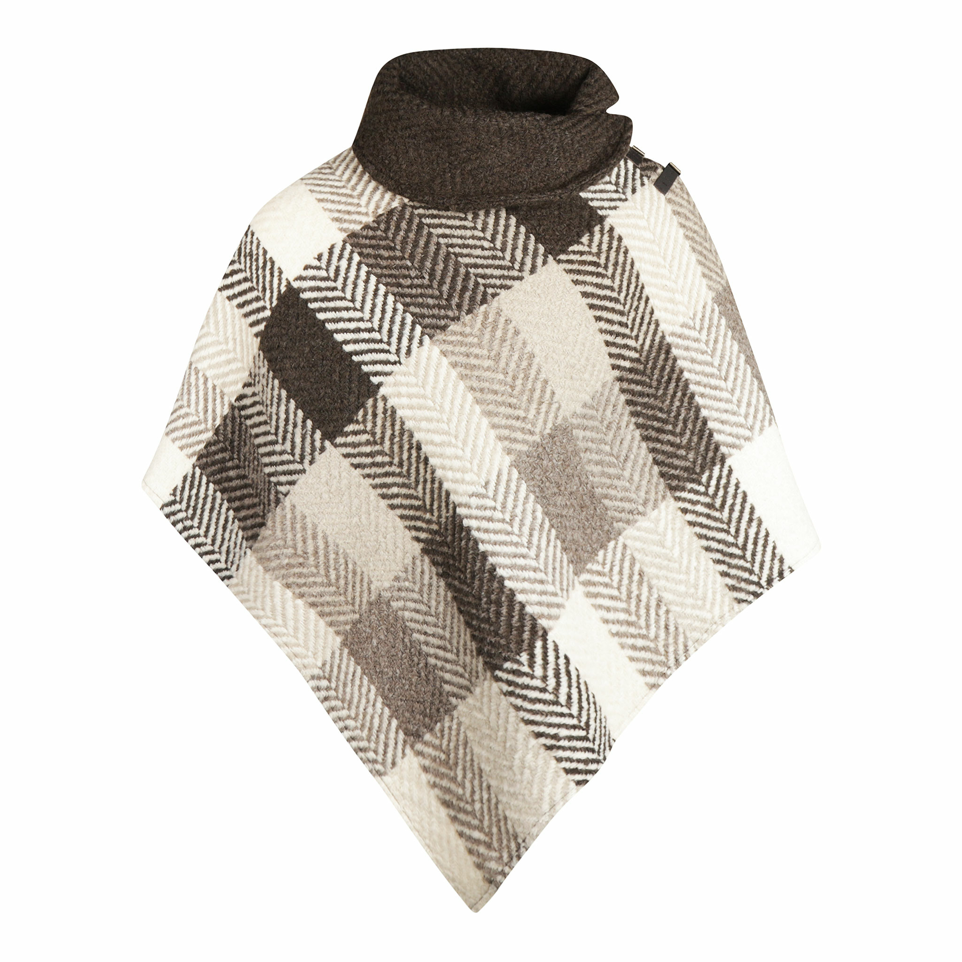 Branigan Weavers Wollen Poncho Multi Brown