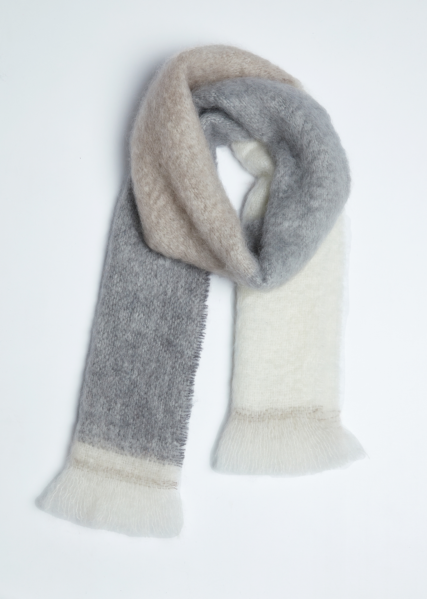 Foxford Mohair Grote Sjaal Grey Mink