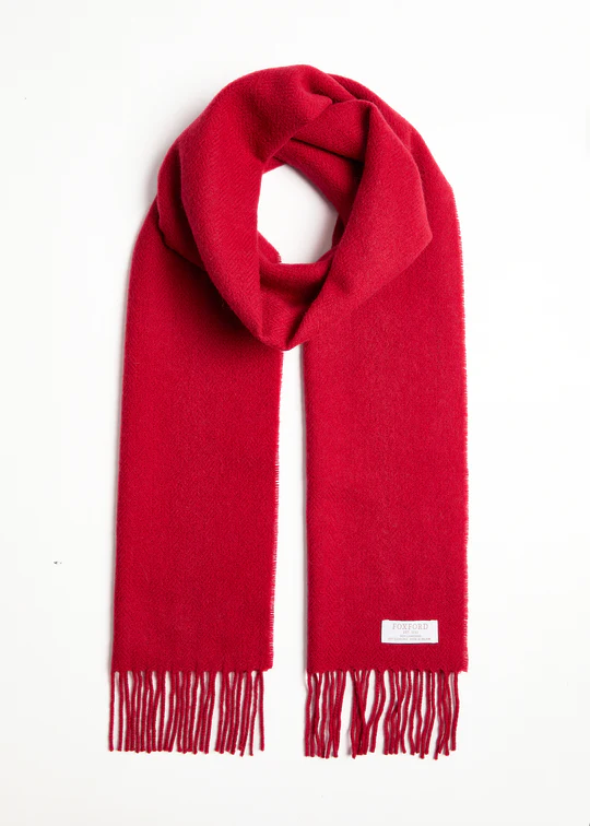 Foxford Lamswollen Sjaal Red