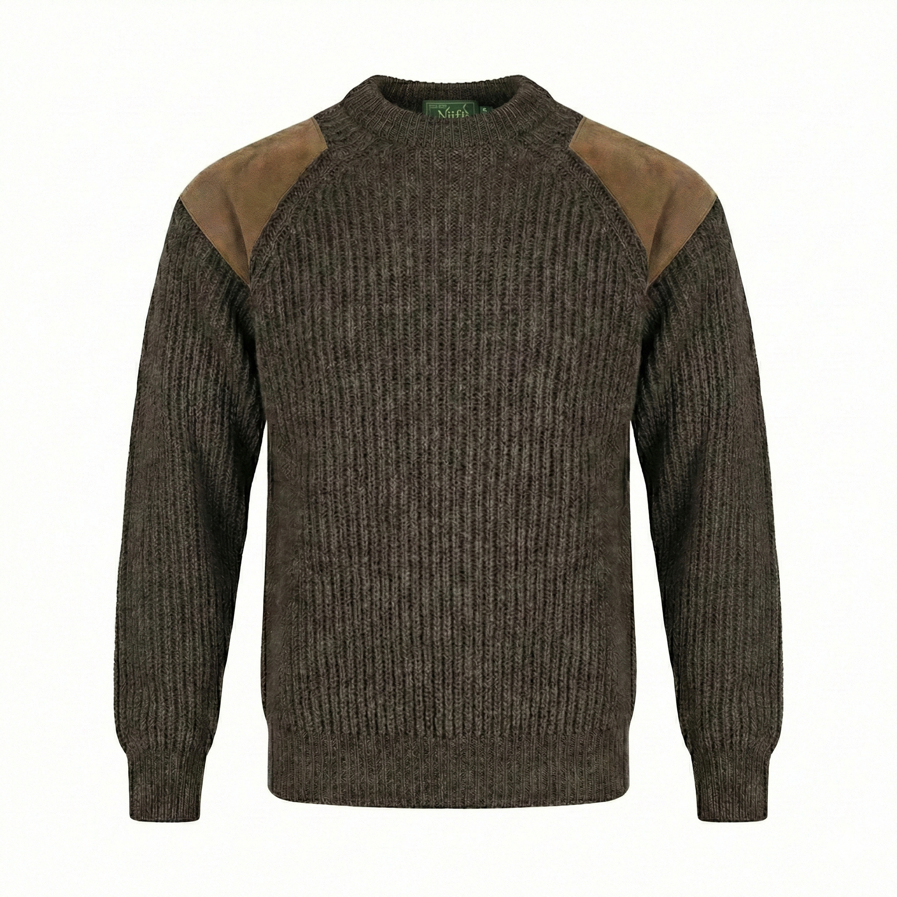 Wollen Swaledale trui Dark Grey Welsh