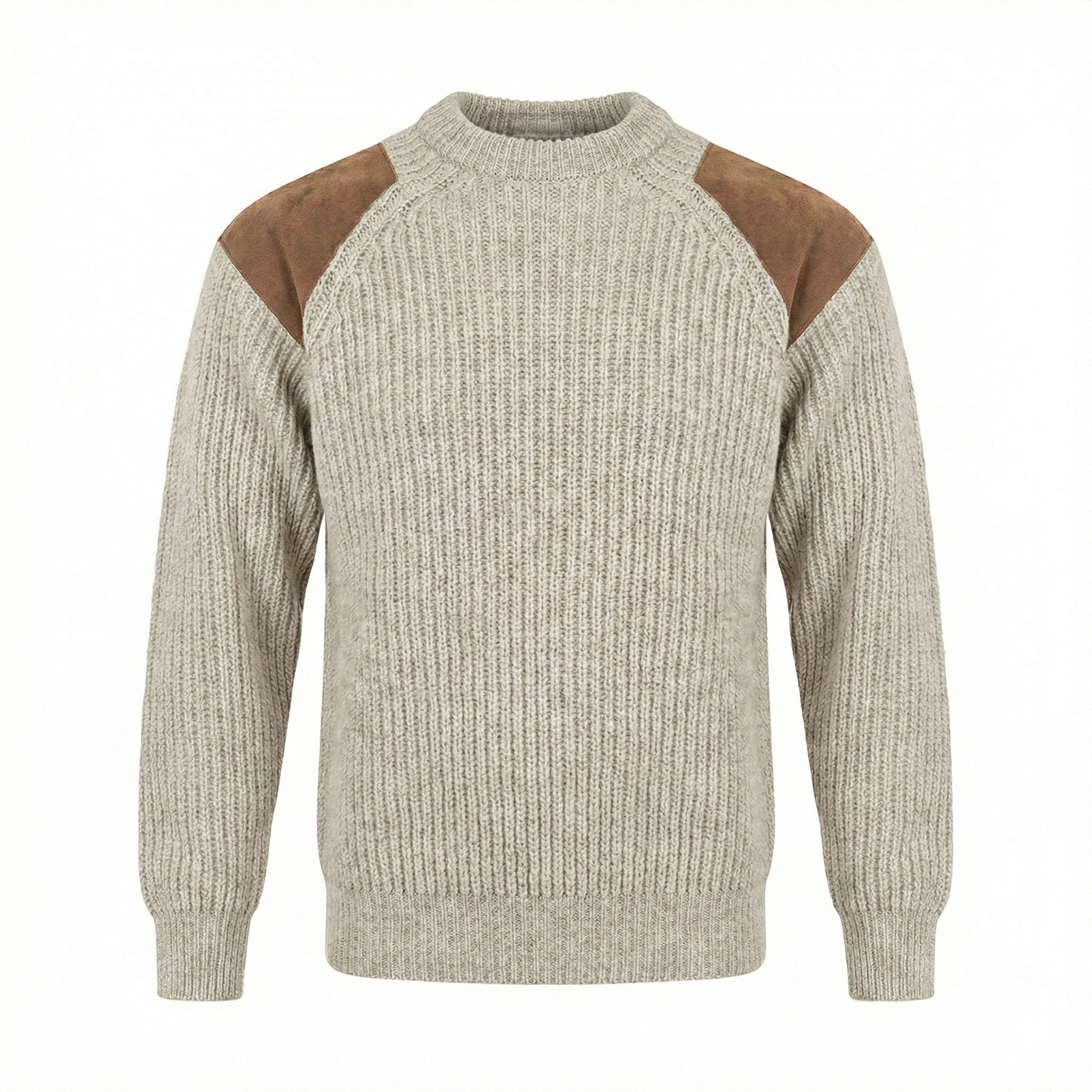 Wollen Swaledale trui Light Grey Welsh