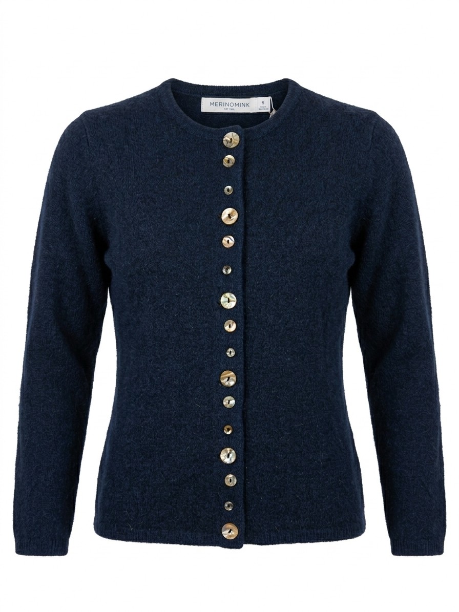 MerinoMink wollen vest Shell Cardigan - Zephyr