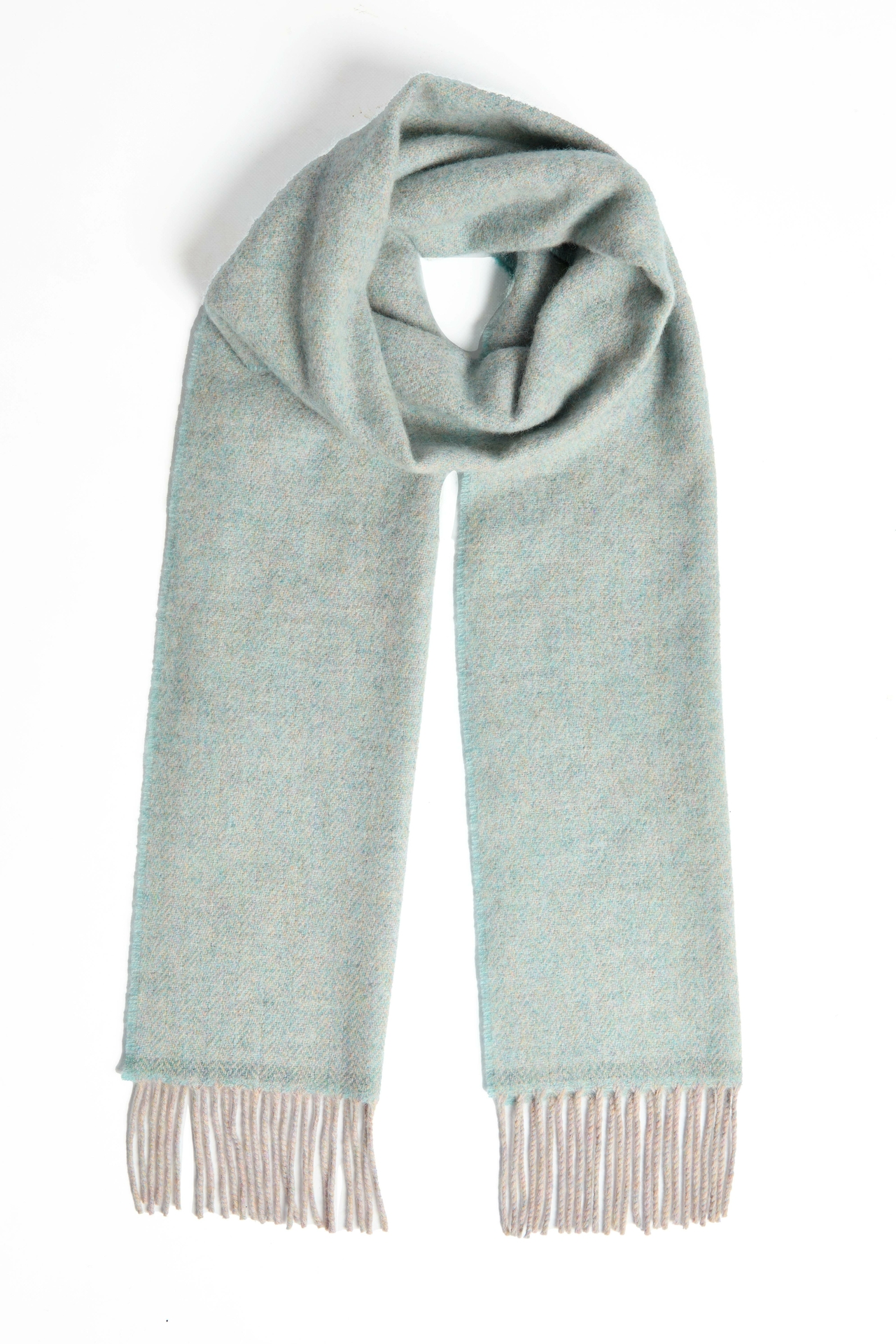 Foxford Lamswollen Sjaal Aqua Melange