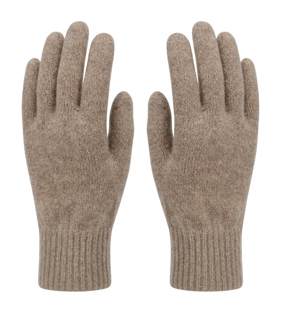 MerinoMink wollen handschoenen - Latte