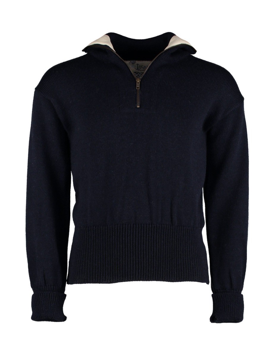 Wollen Schipperstrui Greenwich Navy