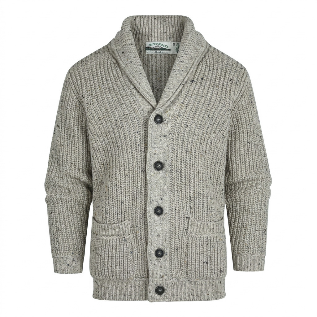 Aran Crafts (Uniseks) Wollen Vest Slane Oatmeal
