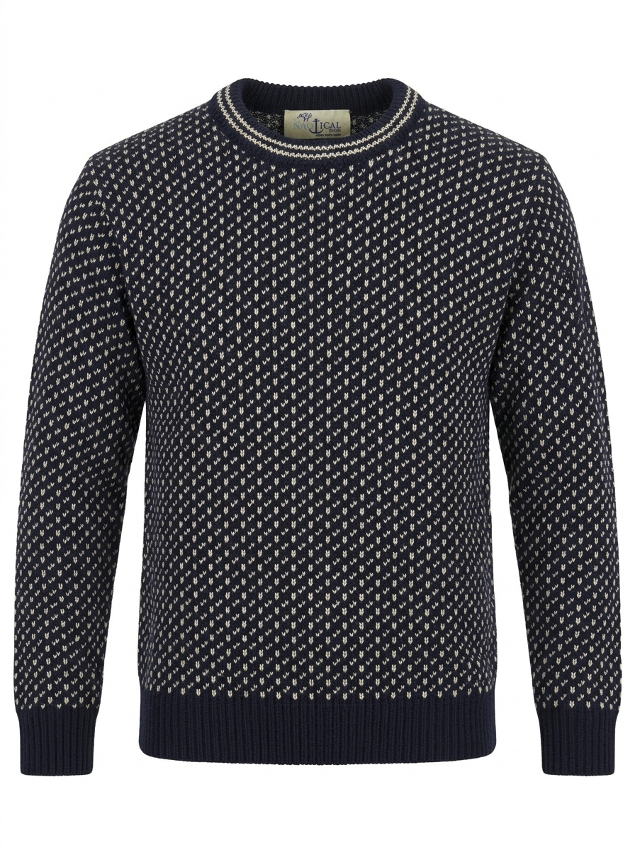 Wollen (Uniseks) trui Dover Navy Ecru