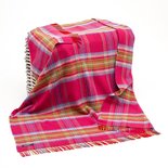 John Hanly Cashmere Plaid Roze Groen Geruit