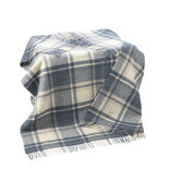 Grote Plaid / Deken Wit Denim Mix Geruit