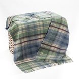 John Hanly Grote Plaid / Deken Denim Groen Camel Bordeaux Geruit