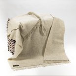 John Hanly Eco Plaid / Deken Ecru Visgraat