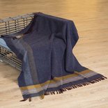 John Hanly Cashmere Plaid Navy Mosterd