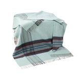John Hanly Cashmere Plaid Blauwgrijs Bordeaux