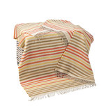 John Hanly Cashmere Plaid Geel Beige Mosterd Rood Streep