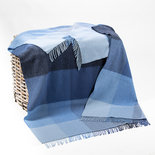 John Hanly Cashmere Plaid Blauw Mix Visgraat Geruit
