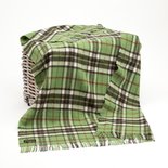 John Hanly Grote Plaid / Deken Groen Wit Turf