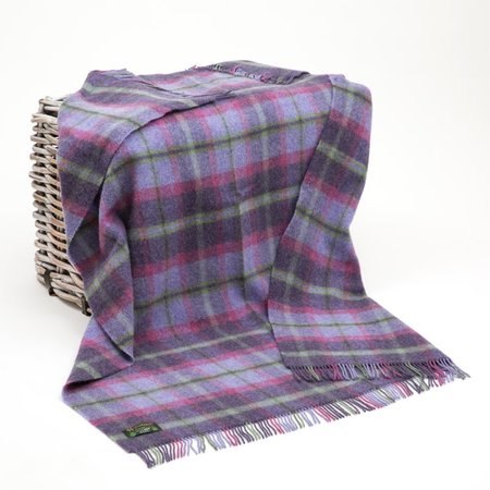 John Hanly Grote Plaid / Deken Paars Roze Groen