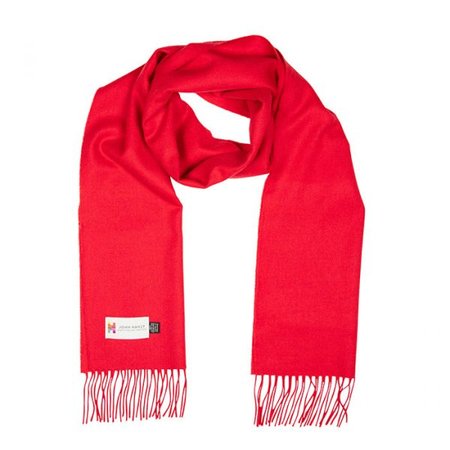 John Hanly Merinowollen Sjaal Rood