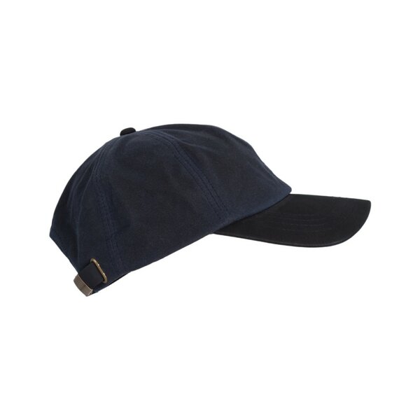 Walker en Hawkes Stallington Wax Baseball Cap Leren Klep Navy