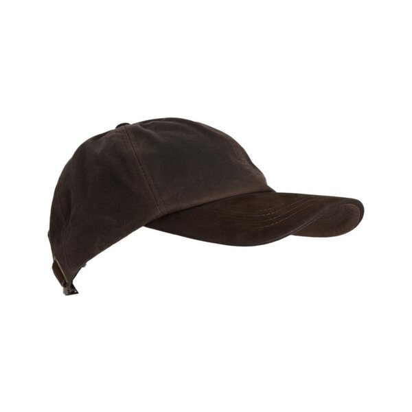 Walker en Hawkes Stallington Wax Baseball Cap Leren Klep Bruin Walker en Hawkes Stallington Wax Baseball Cap Leren Klep Bruin