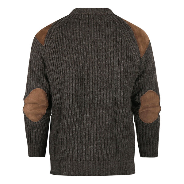 Highland Club Wollen Swaledale Trui Dark Grey Welsh