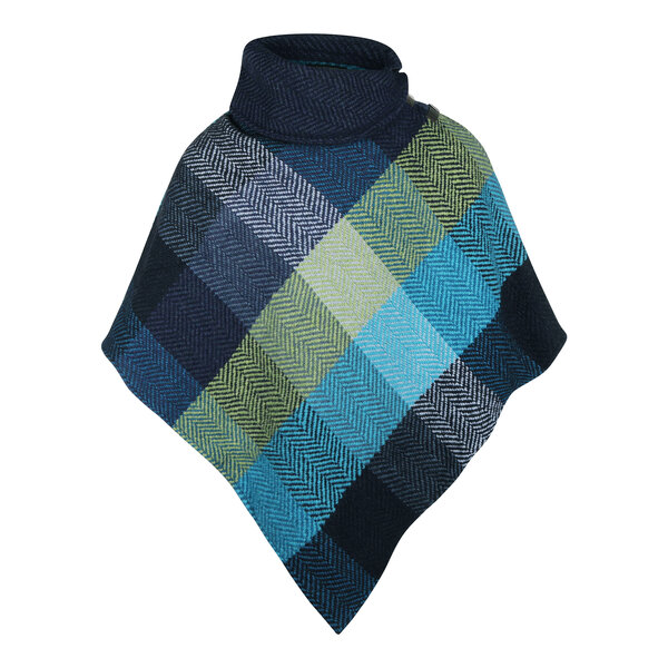 Branigan Weavers Wollen Poncho Donegal Blue