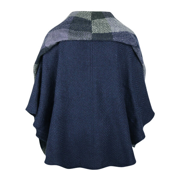 Branigan Weavers Wollen Cape Tina Indigo