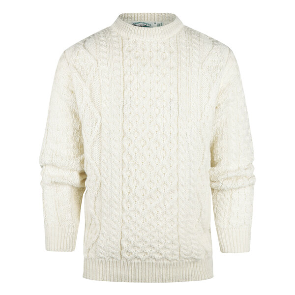 Aran Crafts (Uniseks) Wollen Kabeltrui Inis Mõr Natural Aran Crafts (Uniseks) Wollen Kabeltrui Inis Mõr Natural