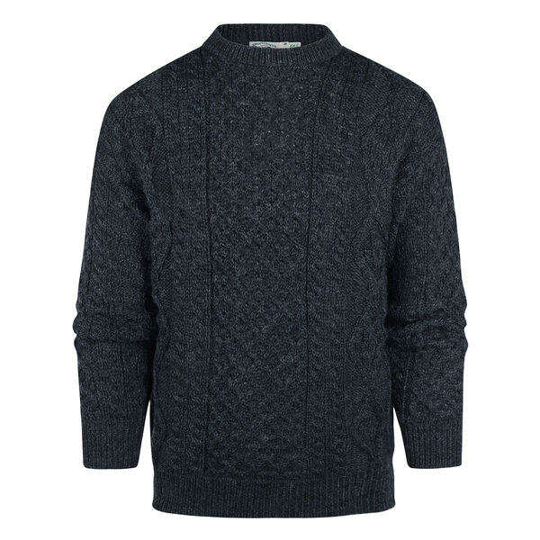 Aran Crafts (Uniseks) Wollen Kabeltrui Inis Mõr Charcoal Aran Crafts (Uniseks) Wollen Kabeltrui Inis Mõr Charcoal
