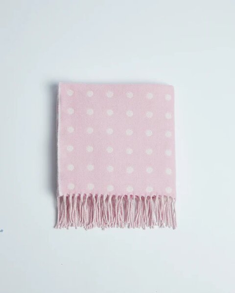 Foxford Lamswollen Babydeken Pink Spot Foxford Lamswollen Babydeken Pink Spot
