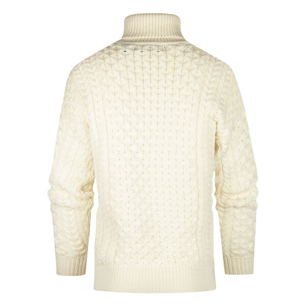 Aran Crafts (Uniseks) Wollen Coltrui Carrick Natural