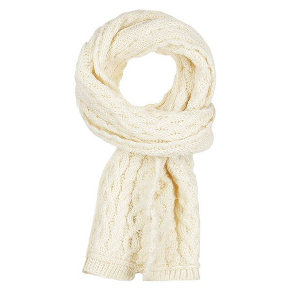 Aran Crafts Wollen Sjaal Natural