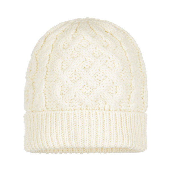 Aran Crafts Wollen (unisex) Muts Natural