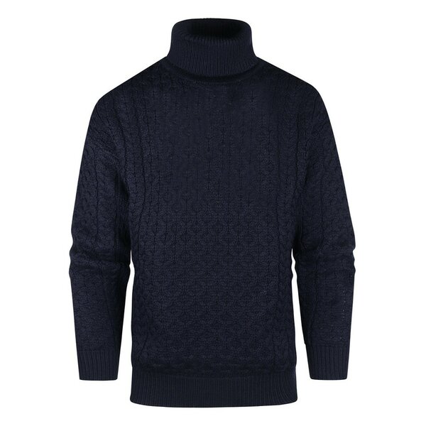 Aran Crafts (Uniseks) Wollen Colltrui Carrick Navy  Aran Crafts (Uniseks) Wollen Colltrui Carrick Navy