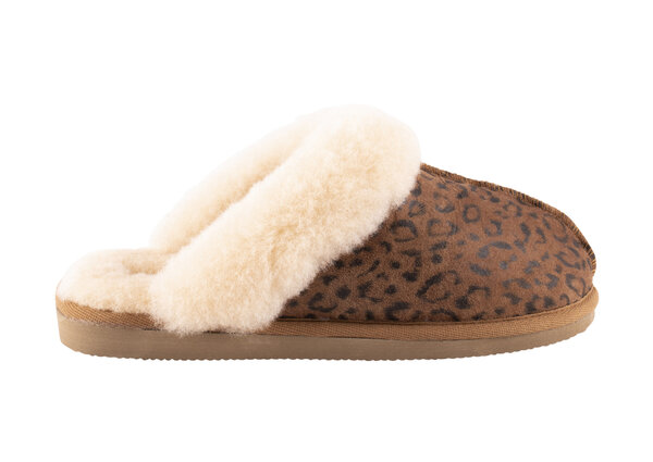 Shepherd pantoffels Jessica Chestnut Leopard