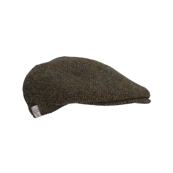 Walker en Hawkes Harris Tweed Oakmoor Flat Cap Charcoal