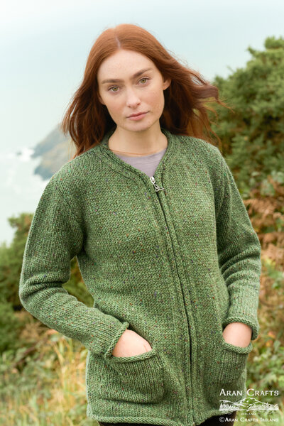 Aran Crafts Wollen Vest Inishowen Sage