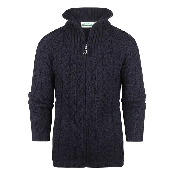 Aran Crafts Merinowollen Vest Ventry Navy