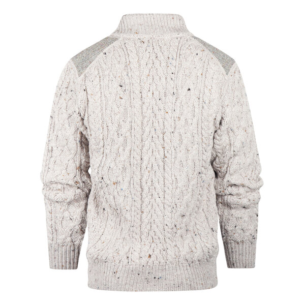 Aran Crafts Wollen trui Curracloe Oatmeal Nep