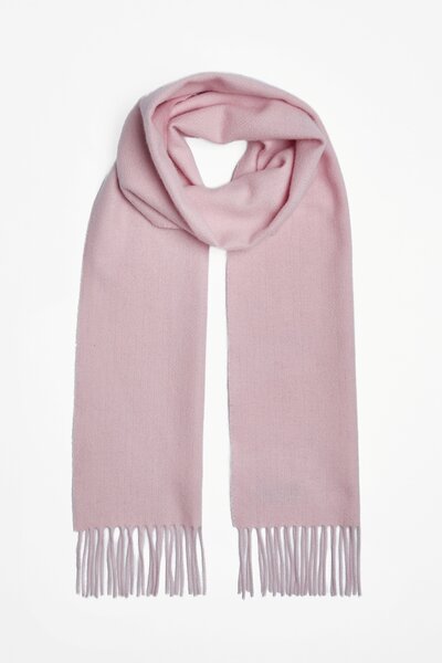 Foxford Lamswollen Sjaal Soft Pink Herringbone