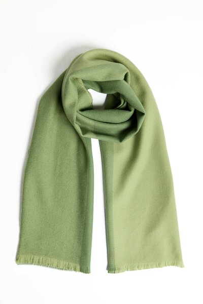 Foxford Fine Merino Extra Grote Sjaal Green 4 Stripe