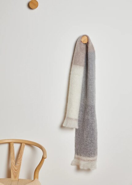 Foxford Mohair Grote Sjaal Grey Mink