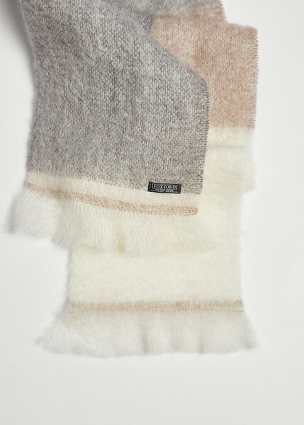Foxford Mohair Grote Sjaal Grey Mink