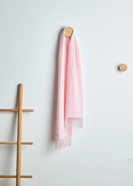 Foxford Lamswollen Sjaal Soft Pink Herringbone