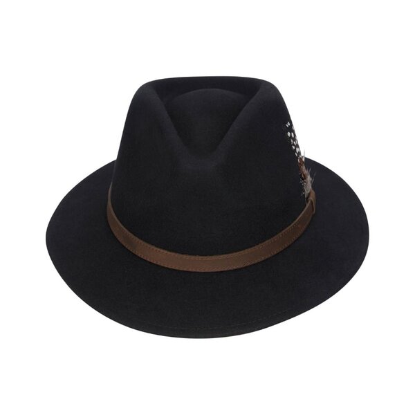 Walker en Hawkes Howick Wool Felt Hat Black